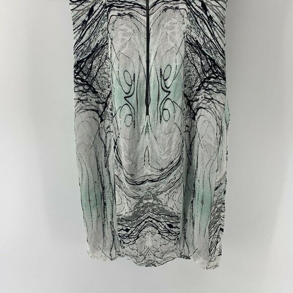 Brian Reyes Designer Silk Short Sleeve Shift Dress - Picture 8 of 10